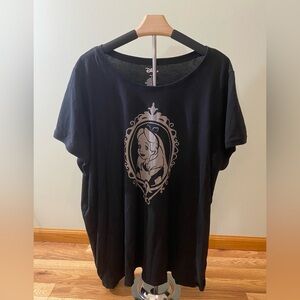 Torrid Disney Alice In WonderLand Classic Fit Ringer Tee Shirt Size 4X